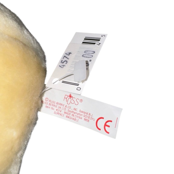 Vintage Russ Berrie & Co 90s Teddy Bear Ornament With Bow & Halo #4574 NWT - Picture 11 of 11